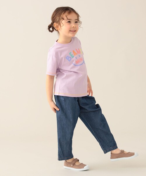 BEAMS mini(ビームスミニ)の「BEAMS mini / スマイル ロゴ Tシャツ 24SS(90~130cm)(Tシャツ/カットソー・キッズ・パープル系その他4/ケリーグリーン/ネイビー/オフホワイト・110/100/130/120/90)」の16枚目の写真