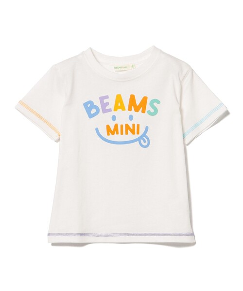 BEAMS mini(ビームスミニ)の「BEAMS mini / スマイル ロゴ Tシャツ 24SS(90~130cm)(Tシャツ/カットソー・キッズ・パープル系その他4/ケリーグリーン/ネイビー/オフホワイト・110/100/130/120/90)」の17枚目の写真