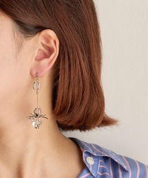 シャインクリアボールピアス/ellena pierce