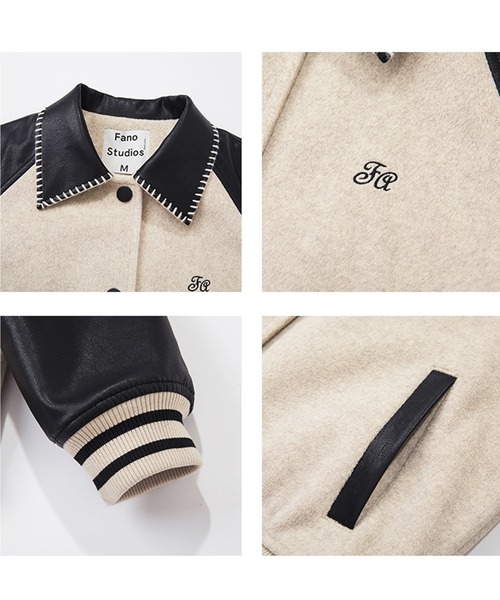 シェルステッチレザースタジャン FD23W136【Fano Studios】