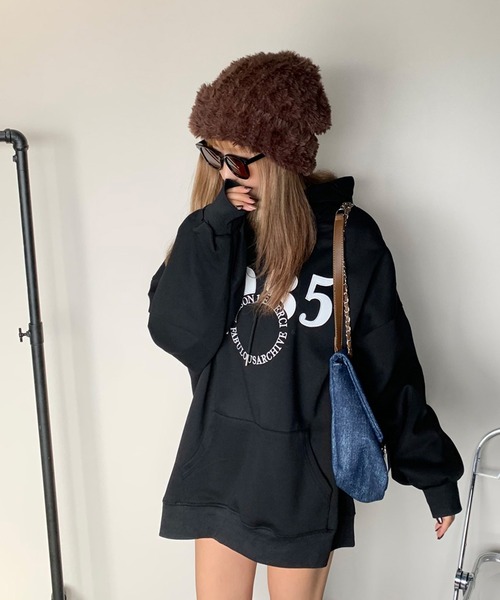 non-hedge(ノンヘッジ)の「シャギーニット帽(ニットキャップ/ビーニー・レディース・ホワイト/グレー/ブラック/ブラウン・FREE)」の12枚目の写真