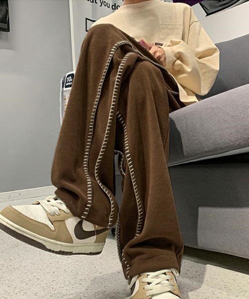 Ressaca（レサーカ）の「ハンドステッチ コーデュロイワイドイージーパンツ（その他パンツ・メンズ・オフホワイト/ブラウン/ブラック・XL/M/L）」の9枚目の写真