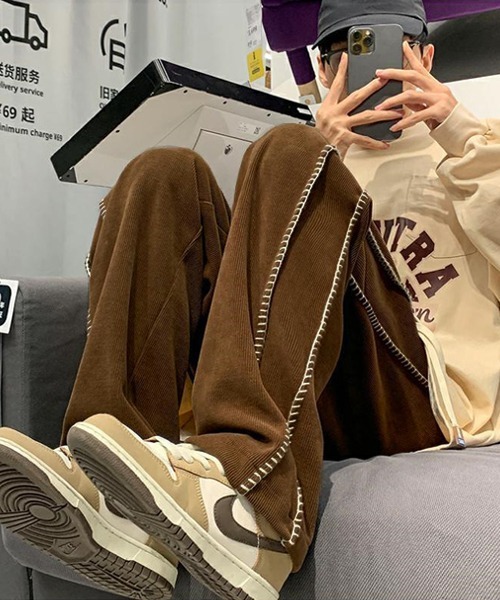 Ressaca（レサーカ）の「ハンドステッチ コーデュロイワイドイージーパンツ（その他パンツ・メンズ・オフホワイト/ブラウン/ブラック・XL/M/L）」の8枚目の写真