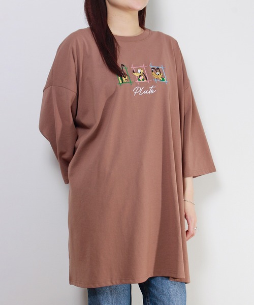 セール】【DISNEY/ディズニー】9分袖BIGTシャツ ミッキーマウス 