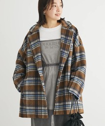 ELENCARE DUE | ・ELENCARE DUE シャギーチェックミドルコート(その他アウター)
