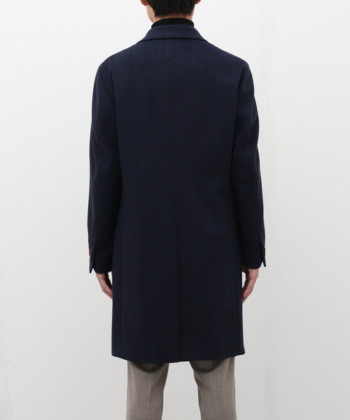 PIACENZA（ピアチェンツァ）の「【PIACENZA / ピアチェンツァ】ウール/カシミヤ ダブル チェスターコート（チェスターコート・メンズ・ネイビー・44/42/46/50/48）」の5枚目の写真