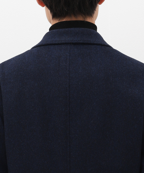 PIACENZA（ピアチェンツァ）の「【PIACENZA / ピアチェンツァ】ウール/カシミヤ ダブル チェスターコート（チェスターコート・メンズ・ネイビー・44/42/46/50/48）」の7枚目の写真