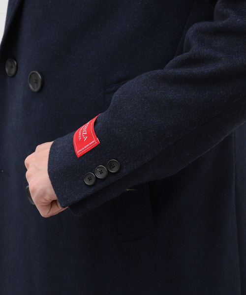 PIACENZA（ピアチェンツァ）の「【PIACENZA / ピアチェンツァ】ウール/カシミヤ ダブル チェスターコート（チェスターコート・メンズ・ネイビー・44/42/46/50/48）」の9枚目の写真