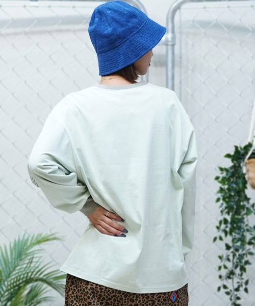 adidas(アディダス)の「adidas/アディダス ロンT オーバーサイズ クルーネック ルーズフィット JSY07(Tシャツ/カットソー・レディース・ホワイト/ミント/ダークグレー・XL/L/M)」の16枚目の写真