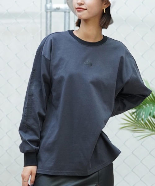 adidas(アディダス)の「adidas/アディダス ロンT オーバーサイズ クルーネック ルーズフィット JSY07(Tシャツ/カットソー・レディース・ホワイト/ミント/ダークグレー・XL/L/M)」の10枚目の写真