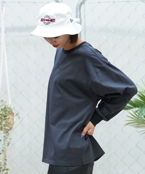 adidas(アディダス)の「adidas/アディダス ロンT オーバーサイズ クルーネック ルーズフィット JSY07(Tシャツ/カットソー・レディース・ホワイト/ミント/ダークグレー・XL/L/M)」の11枚目の写真
