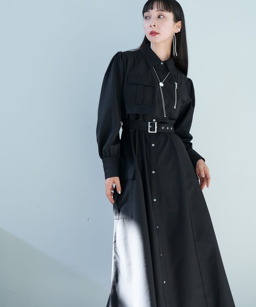 HARE(ハレ)の「カーゴライクジップワンピース(HARE)(シャツ HARE(ハレ)の「カーゴライクジップワンピース(HARE)(シャツ