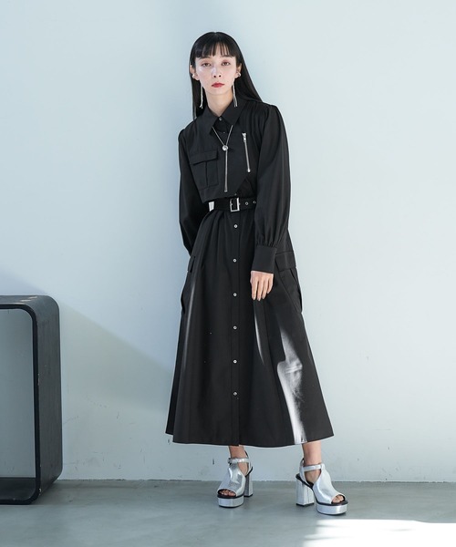 HARE（ハレ）の「カーゴライクジップワンピース(HARE)（シャツ