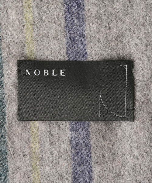 Noble（ノーブル）の「カシミヤ紡毛タータンチェックストール（ストール/ショール・レディース・ライトグレー・FREE）」の4枚目の写真
