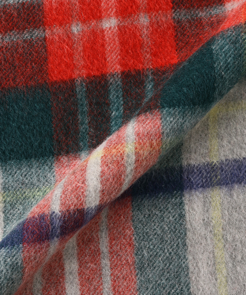 Noble（ノーブル）の「カシミヤ紡毛タータンチェックストール（ストール/ショール・レディース・ライトグレー・FREE）」の6枚目の写真