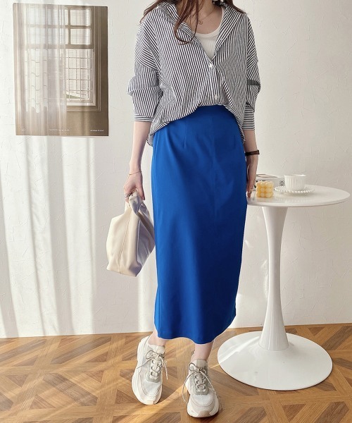 nissen（ニッセン）の「やわらかストレッチ素材　動けるタイトスカート（スカート・レディース・ロイヤルブルー/ブラウン/ライトベージュ/ブラック/ネイビー/マスタード/ブルー/カーキ・L/LL/M/S）」の22枚目の写真