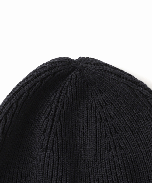 plage（プラージュ）の「les Tendre cotton beanie（ニットキャップ/ビーニー・レディース・ブラック/アイボリー・FREE）」の6枚目の写真