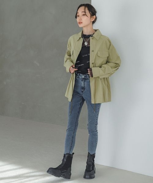 JEANASIS(ジーナシス)の「バイアスロゴシアーLS TEE/104706(Tシャツ/カットソー・レディース・ブラック系その他/グレー系その他/ホワイト系その他/レッド系その他・FREE)」の5枚目の写真