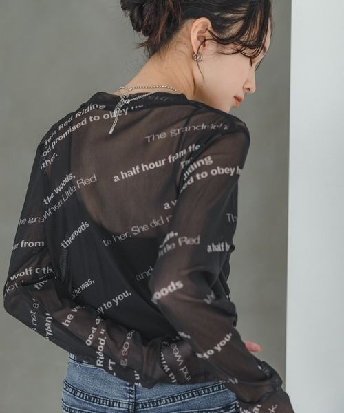 JEANASIS(ジーナシス)の「バイアスロゴシアーLS TEE/104706(Tシャツ/カットソー・レディース・ブラック系その他/グレー系その他/ホワイト系その他/レッド系その他・FREE)」の7枚目の写真