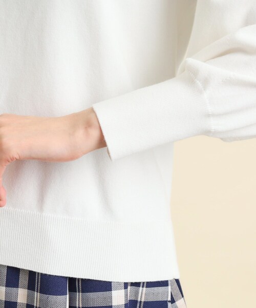 grove（グローブ）の「◆シルクブレンドボリュームスリーブプルオーバー（ニット/セーター・レディース・オフホワイト/ブラック/ライトグレー/ライトイエロー系/サックスブルー・02/03/01/04/05）」の10枚目の写真