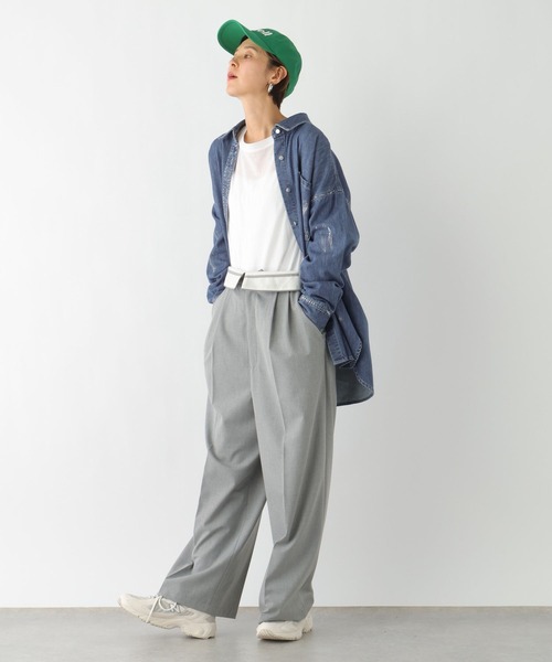 LEPSIM(レプシィム)の「シアーレイヤードロンT 990507(Tシャツ/カットソー・レディース・グレー/ライトグレー/ブルー/オフホワイト/ピンク・FREE)」の10枚目の写真