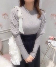 French girly collection パールスリーブニットプルオーバー【ZOZOTOWN限定アイテム】