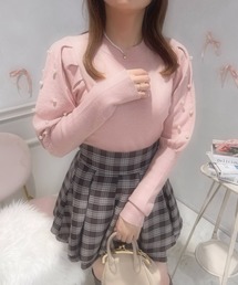 French girly collection パールスリーブニットプルオーバー【ZOZOTOWN限定アイテム】