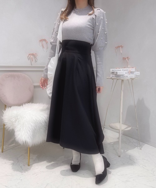 apres jour(アプレジュール)の「French girly collection パールスリーブニットプルオーバー【ZOZOTOWN限定アイテム】(ニット/セーター・レディース・グレー/ピンク/オフホワイト・X-LARGE/フリー)」の8枚目の写真