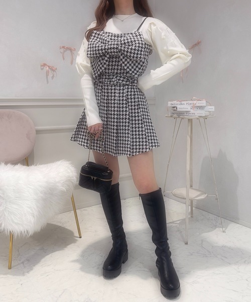 apres jour(アプレジュール)の「French girly collection パールスリーブニットプルオーバー【ZOZOTOWN限定アイテム】(ニット/セーター・レディース・グレー/ピンク/オフホワイト・X-LARGE/フリー)」の7枚目の写真