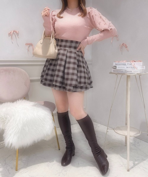 apres jour(アプレジュール)の「French girly collection パールスリーブニットプルオーバー【ZOZOTOWN限定アイテム】(ニット/セーター・レディース・グレー/ピンク/オフホワイト・X-LARGE/フリー)」の5枚目の写真