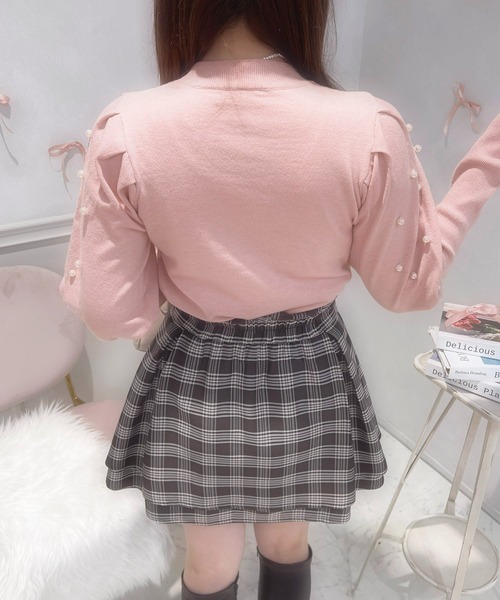 apres jour(アプレジュール)の「French girly collection パールスリーブニットプルオーバー【ZOZOTOWN限定アイテム】(ニット/セーター・レディース・グレー/ピンク/オフホワイト・X-LARGE/フリー)」の11枚目の写真