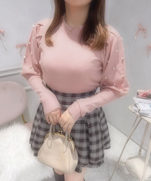apres jour(アプレジュール)の「French girly collection パールスリーブニットプルオーバー【ZOZOTOWN限定アイテム】(ニット/セーター・レディース・グレー/ピンク/オフホワイト・X-LARGE/フリー)」の21枚目の写真