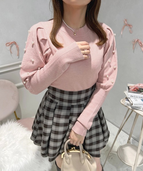 apres jour(アプレジュール)の「French girly collection パールスリーブニットプルオーバー【ZOZOTOWN限定アイテム】(ニット/セーター・レディース・グレー/ピンク/オフホワイト・X-LARGE/フリー)」の10枚目の写真