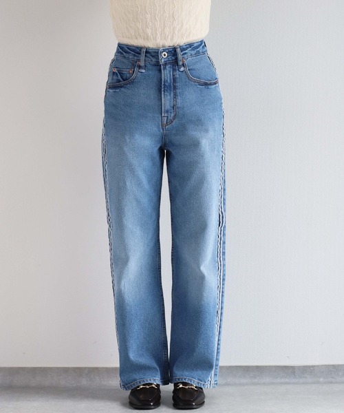 cepo（セポ）の「＜セットアップ可能＞サイドラインデニムストレート