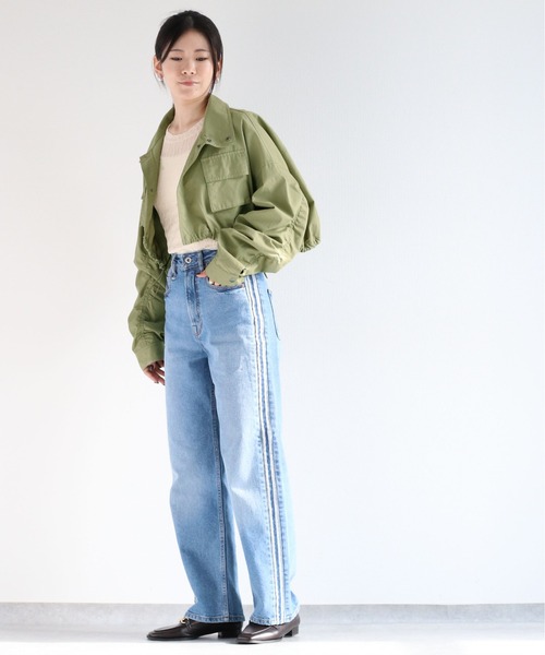 cepo（セポ）の「＜セットアップ可能＞サイドラインデニムストレート
