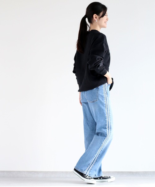 cepo（セポ）の「＜セットアップ可能＞サイドラインデニムストレート