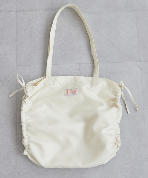DISCOAT（ディスコート）の「ロゴ刺繍サイドギャザートートバッグ（トートバッグ・レディース・アイボリー/グリーン/ブラック・FREE）」の21枚目の写真