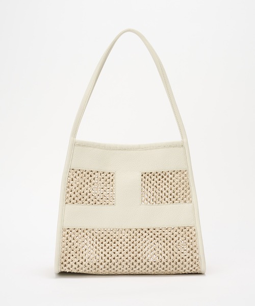 IACUCCI（イアクッチ）の「リーバ RETE PAGLIA（トートバッグ・レディース・ホワイト/カーキ・FREE）」の19枚目の写真