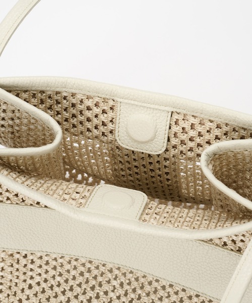 IACUCCI（イアクッチ）の「リーバ RETE PAGLIA（トートバッグ・レディース・ホワイト/カーキ・FREE）」の13枚目の写真