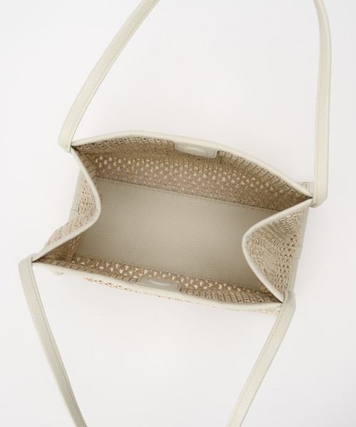 IACUCCI（イアクッチ）の「リーバ RETE PAGLIA（トートバッグ・レディース・ホワイト/カーキ・FREE）」の12枚目の写真