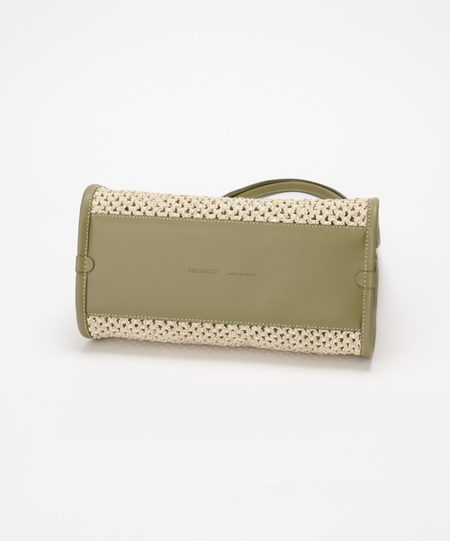 IACUCCI（イアクッチ）の「リーバ RETE PAGLIA（トートバッグ・レディース・ホワイト/カーキ・FREE）」の7枚目の写真