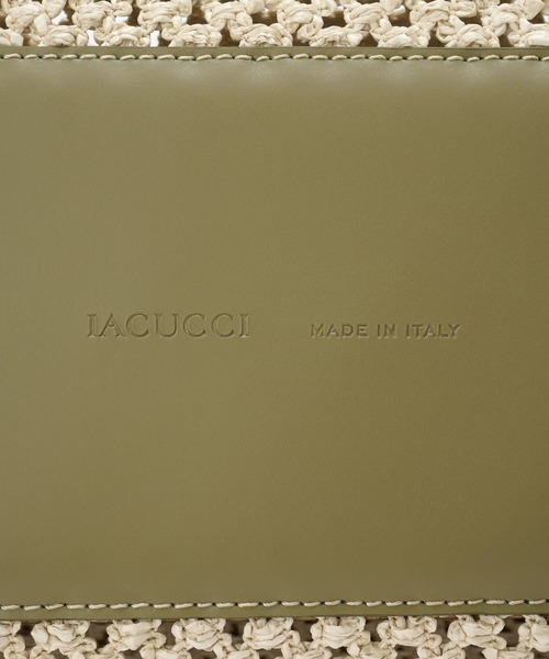 IACUCCI（イアクッチ）の「リーバ RETE PAGLIA（トートバッグ・レディース・ホワイト/カーキ・FREE）」の6枚目の写真