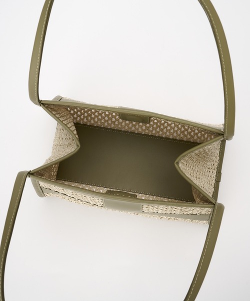 IACUCCI（イアクッチ）の「リーバ RETE PAGLIA（トートバッグ・レディース・ホワイト/カーキ・FREE）」の4枚目の写真