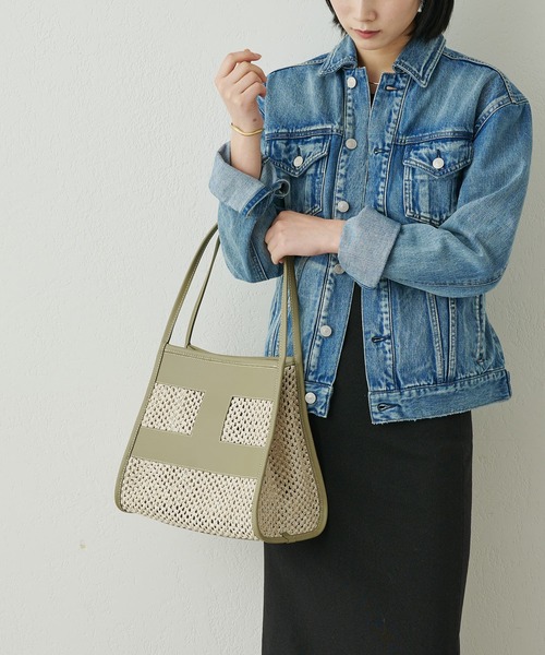 IACUCCI（イアクッチ）の「リーバ RETE PAGLIA（トートバッグ・レディース・ホワイト/カーキ・FREE）」の21枚目の写真