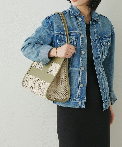 IACUCCI（イアクッチ）の「リーバ RETE PAGLIA（トートバッグ・レディース・ホワイト/カーキ・FREE）」の20枚目の写真