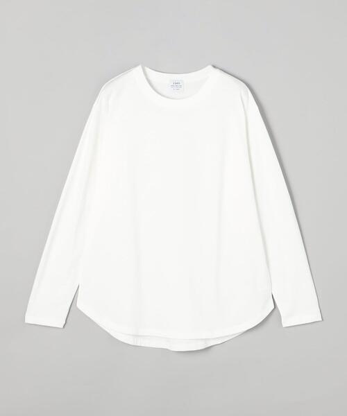 coen(コーエン)の「ラウンドヘムロングスリーブカットソー(Tシャツ/カットソー・レディース・ブラック/オフホワイト・M/L)」の1枚目の写真
