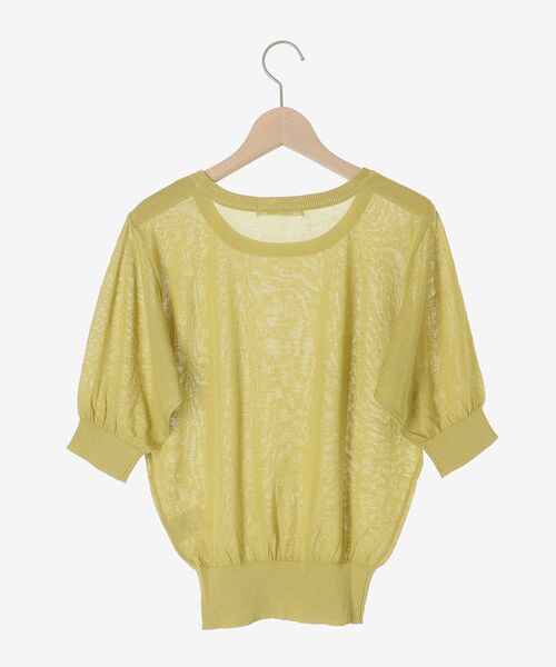 le.coeur blanc（ルクールブラン）の「ウォッシャブルクルーネックシアーニット（ニット/セーター・レディース・ブルー/イエロー/ブラック/オフホワイト・38）」の22枚目の写真