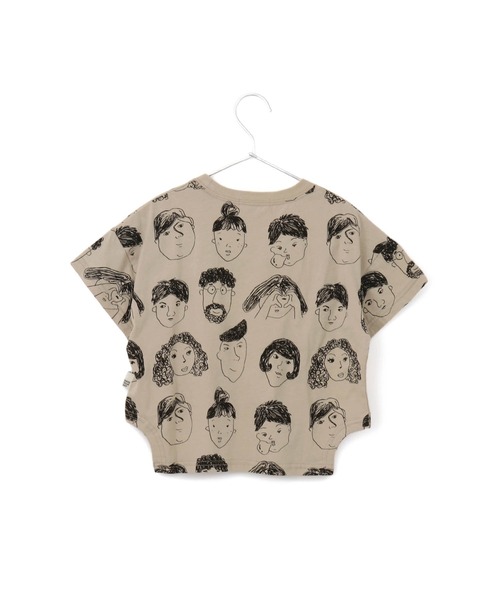 最新 いろんな顔総柄半袖Tシャツ□150.160cm（Tシャツ/カットソー トップス