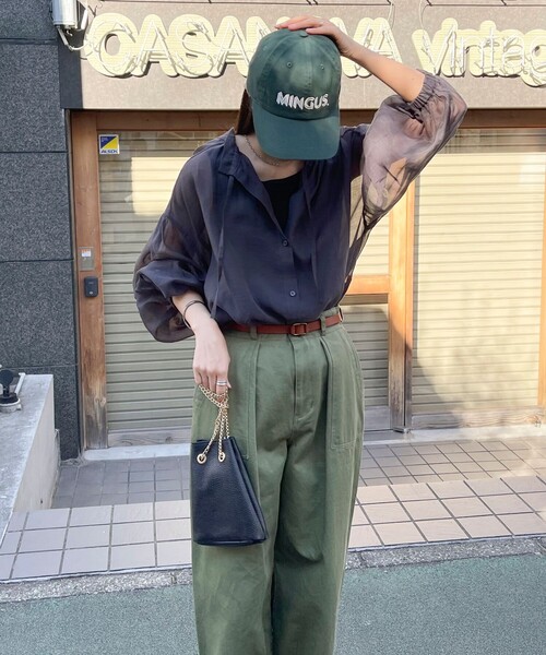 fredy emue（フレディエミュ）の「シアー衿ギャザー前開きブラウス（シャツ/ブラウス・レディース・アイボリー/サックスブルー/チャコールグレー・38）」の16枚目の写真