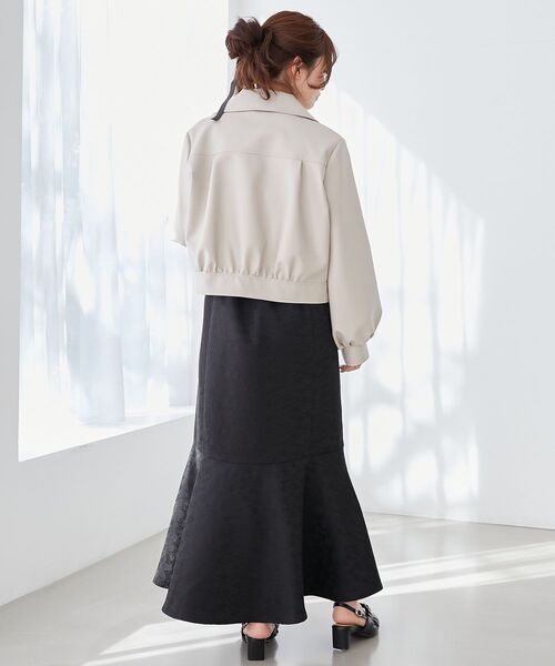 MAJESTIC LEGON（マジェスティックレゴン）の「サイドスリットキャミワンピ（ワンピース・レディース・ブラック/アイボリー/ホワイト系その他2・MEDIUM）」の16枚目の写真